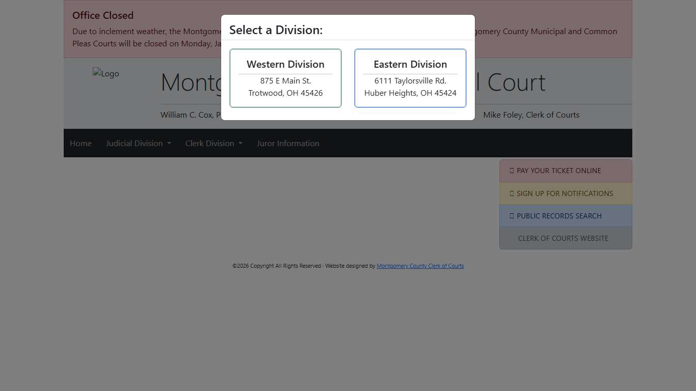 The Municipal Courts of Montgomery County, Ohio